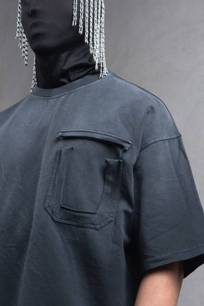 Чоловіча oversize футболка темно-сіра 29858 фото