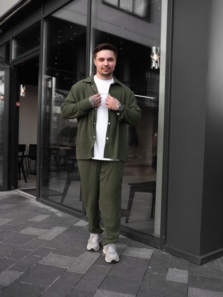Чоловічі штани casual зелені Krr2 фото