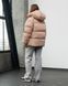 Жіночий пуфер oversize бежевий V32 фото 2