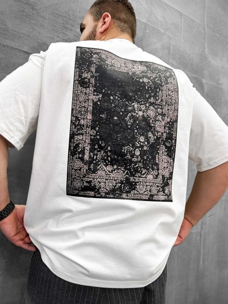 Чоловіча футболка oversize біла fi4p18 фото