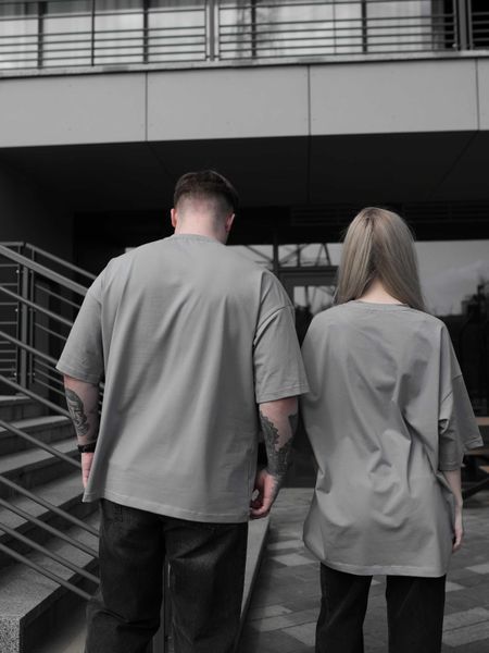 Футболка oversize сіра fi2p10 фото