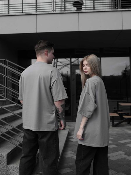 Футболка oversize сіра fi2p10 фото
