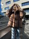 Жіноча курточка коричнева dp18 фото 13