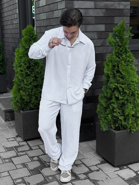 Чоловічі штани casual білі Krr10 фото