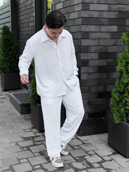 Чоловічі штани casual білі Krr10 фото