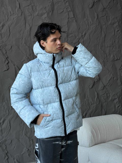 Чоловіча зимова куртка Polar сіра RD494 фото
