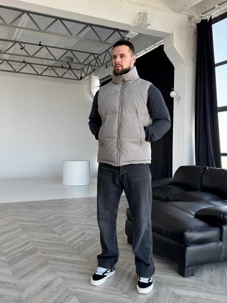 Чоловічий класичний жилет сірий RD525 фото