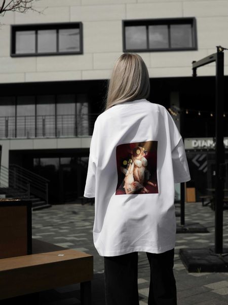 Футболка oversize біла fi4p6 фото