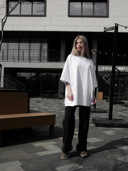 Футболка oversize біла fi4p6 фото