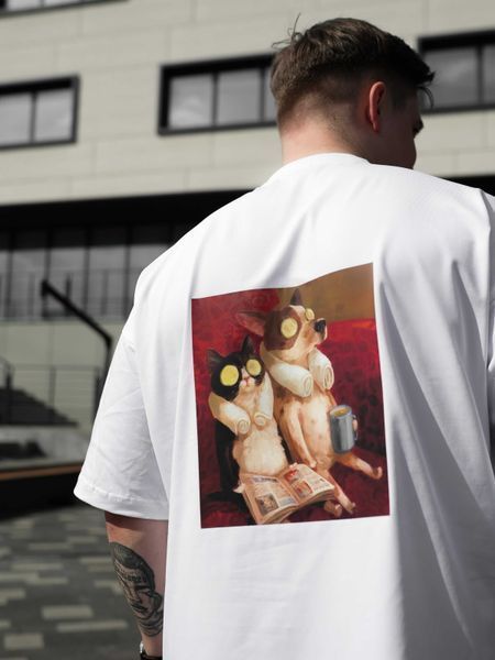 Футболка oversize біла fi4p6 фото