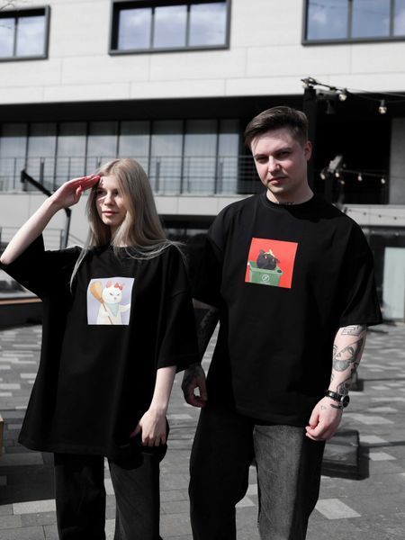 Футболка oversize чорна fi1p5 фото