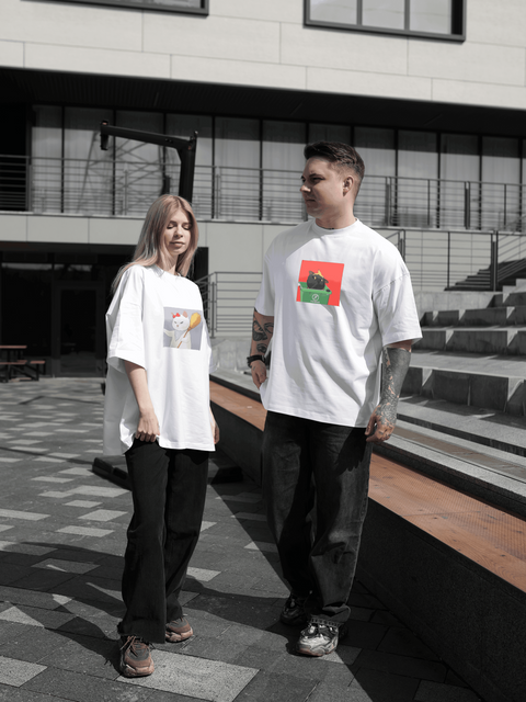 Футболка oversize біла fi4p5 фото