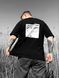 Чоловіча футболка з принтом oversize чорна fi1kk2 фото 2