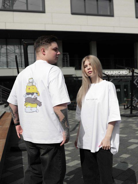 Футболка oversize біла fi4p13 фото