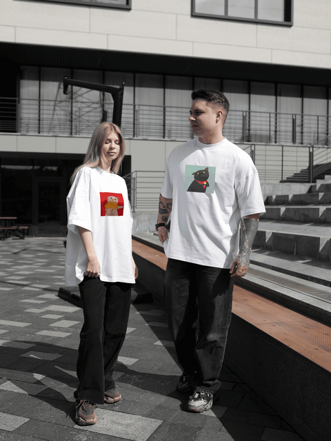 Футболка oversize біла fi4p3 фото