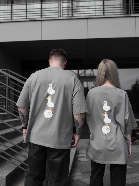 Футболка oversize сіра fi2p12 фото