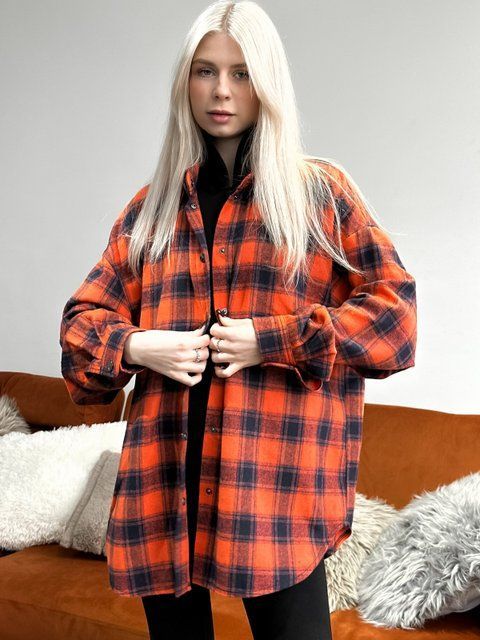 Жіноча сорочка оранжева Zkl5 фото