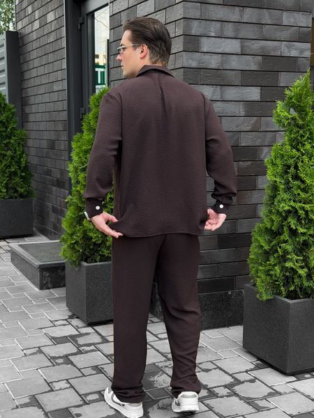 Чоловічі штани casual коричневі Krr5 фото