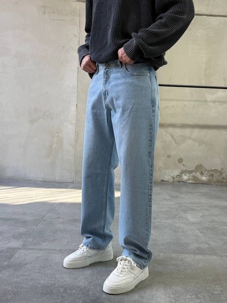 Чоловічі широкі джинси Baggy блакитні 30345 фото
