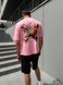 Чоловіча футболка oversize рожева fi5c7 фото 1