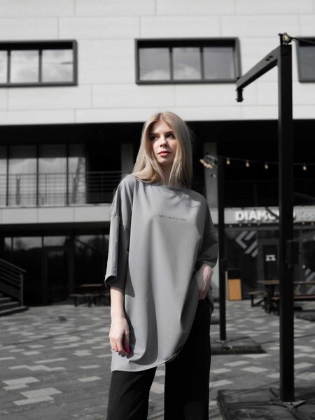 Футболка oversize сіра fi2p9 фото